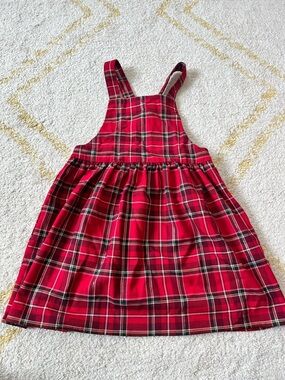 H&M Red Plaid Pinafore
